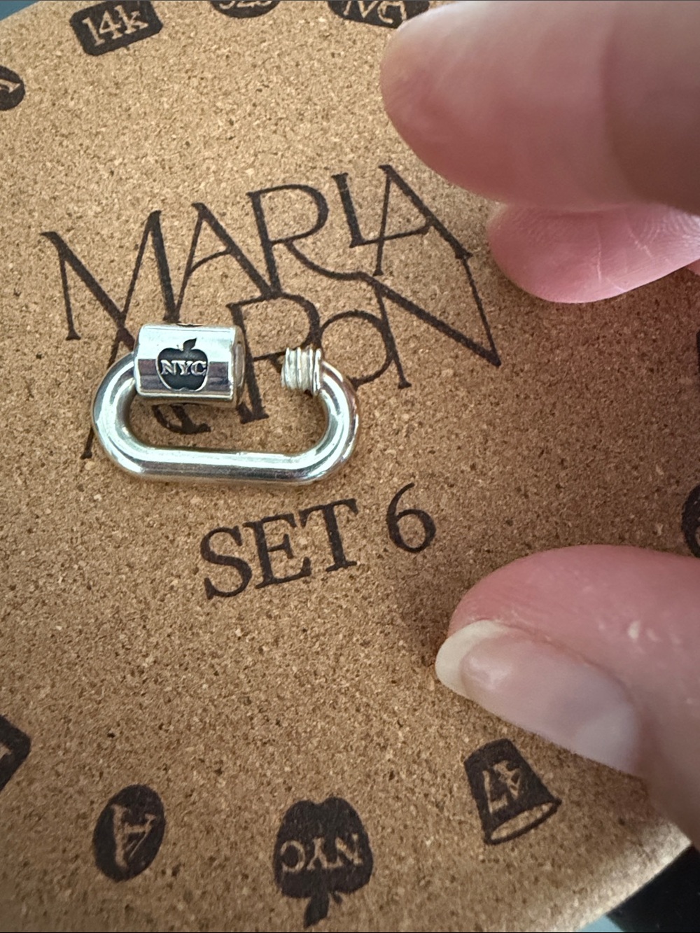 Marla AARON Silver Padlock Charm - Silver NY edition - Picture 4 of 4